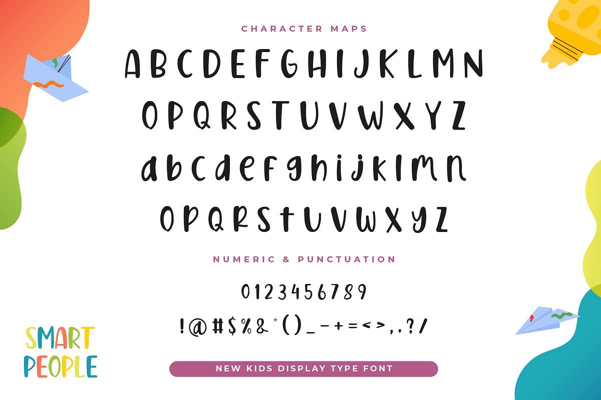 Smart People New Kids Display Font, a Handwritten Font by RT Studio (Photo 3 of 12)