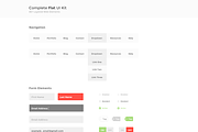 Complete Flat UI Kit (PSD), an UI Kit Template by Jamie Peak (Thumbnail 2 of 5)