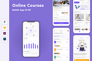 Online Courses Mobile App UI Kit, an UI Kit Template by uicube