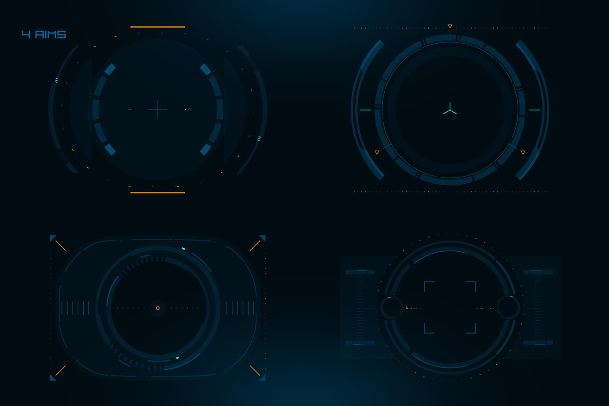 Sci Fi UI Set, an Object Illustration by Olga Ryzychenko (Photo 6 of 8)