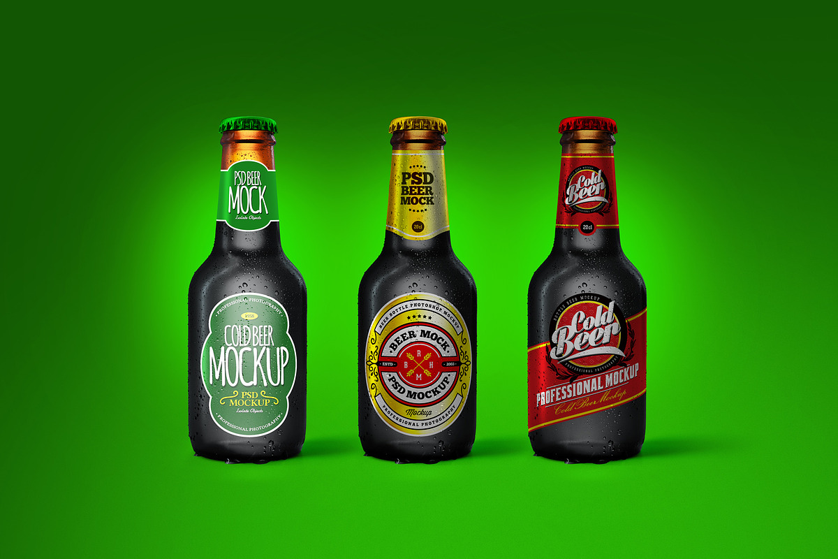 Glass Beer Bottle Mock-Up, a Product Mockup by PSD Market (Photo 11 of 13)
