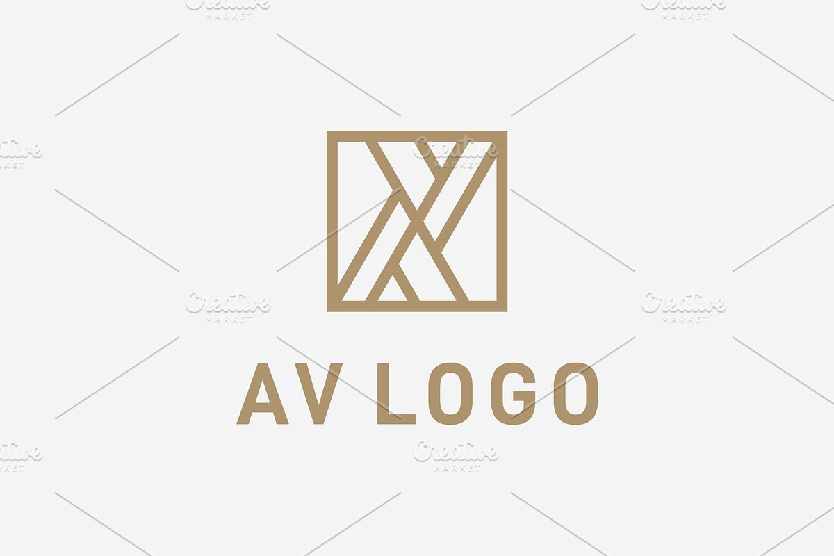 Luxury AV Monogram Logo Design, a Branding & Logo Template by yanuart