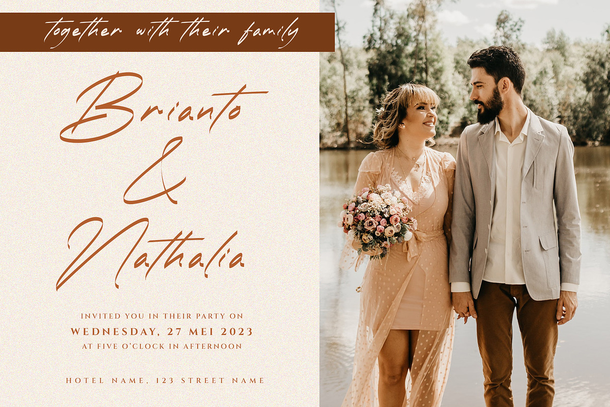 Huntberg Stylish Handdraw Font, a Handwritten Font by RantautypeStudio (Photo 9 of 11)