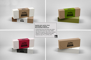 Paper Boxes With Sleeve Mockup