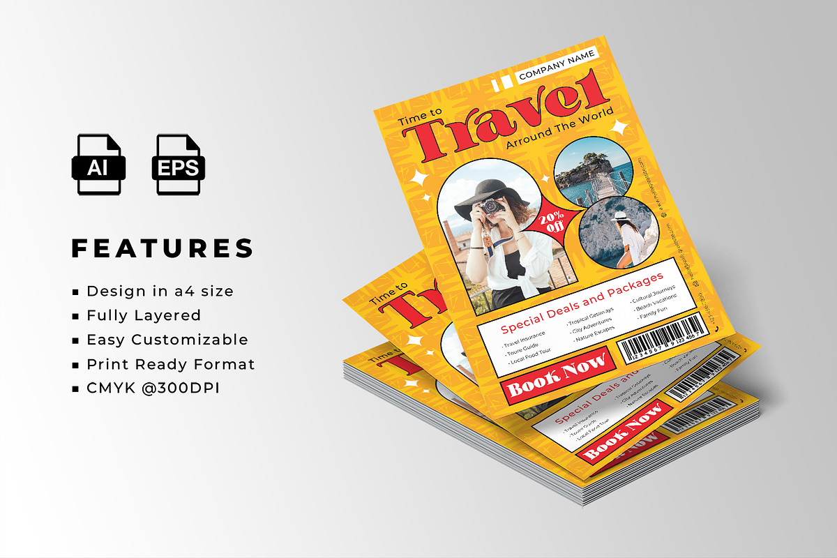 Travel Flyer Template, a Flyer Template by Artnivora.Std