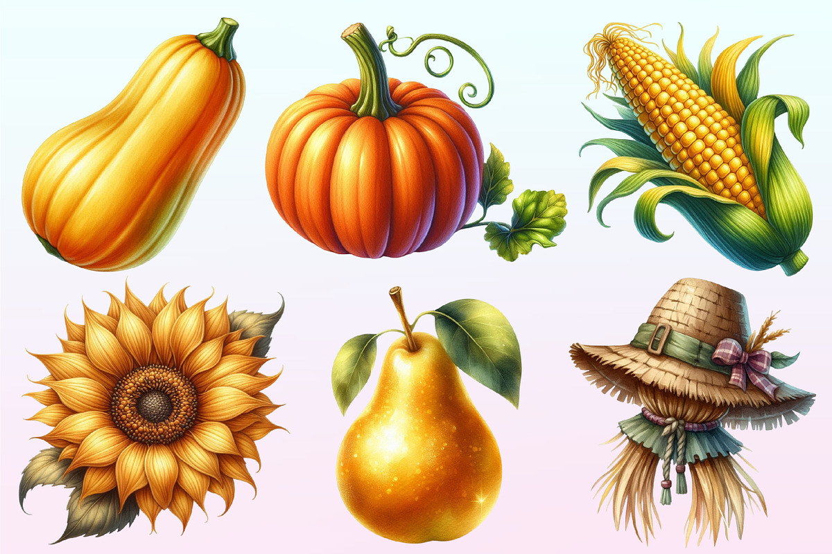 Watercolor Autumn Golden Harvest PNG, a Graphic by CitraGraphics (Photo 3 of 4)