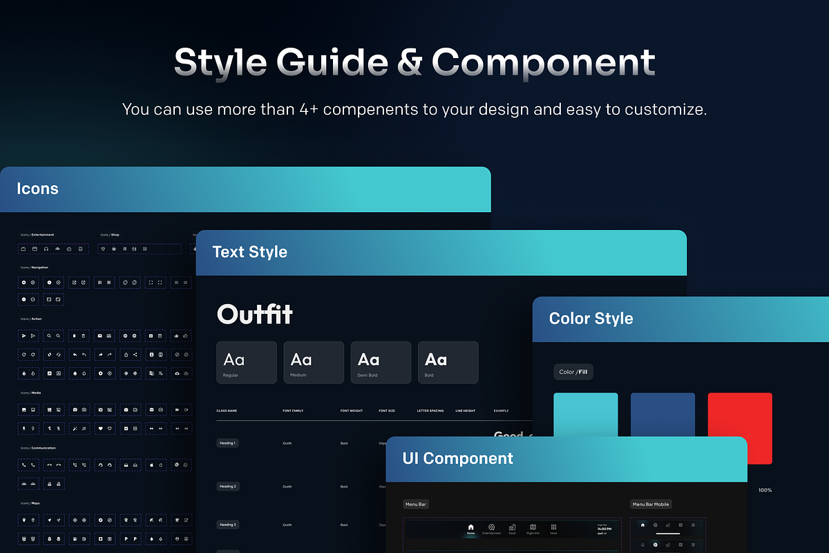 Flyment - SAAS Entertainment UI Kit, an UI Kit Template by Agensip Design Agency (Photo 6 of 10)