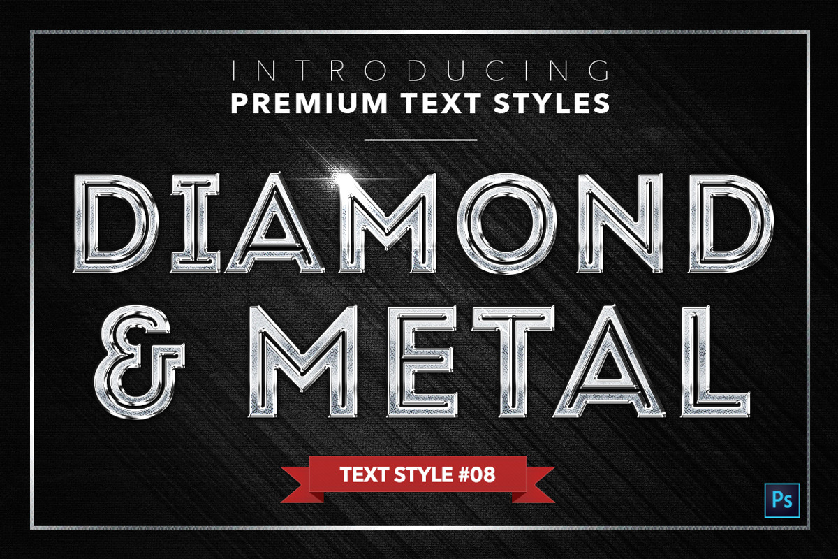 Diamond & Metal #2 - 16 Text Styles, a Layer Style Add-On by Jonas Stensgaard (Photo 9 of 19)