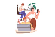 People working in teams concept set, a Person Illustration by Good Studio (Thumbnail 2 of 5)