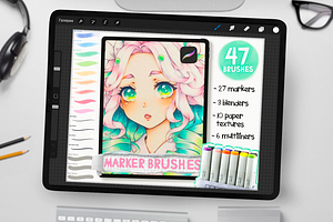 Copic inspired Marker Brush Set
