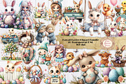 Cute Kawaii Easter Clipart Bundle, a Seasonal Illustration by Paper Addiction Prints (Thumbnail 2 of 3)