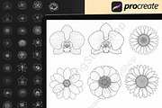 Floral & Botanical Procreate Stamps, a Brush Add-On by DrawingStoryShop (Thumbnail 2 of 8)