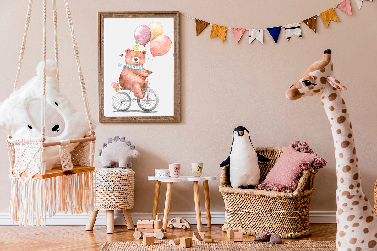 Happy Birthday watercolor collection, a Decorative Illustration by AlineArtStore (Photo 8 of 13)