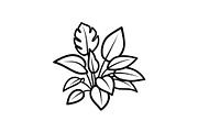 Minimal Botanical Leaf Silhouette Bu, an Illustration by Creativeshirt (Thumbnail 31 of 51)