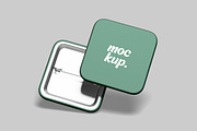 Square Button Badge Mockup, a Mockup by DxSLEX (Thumbnail 4 of 5)
