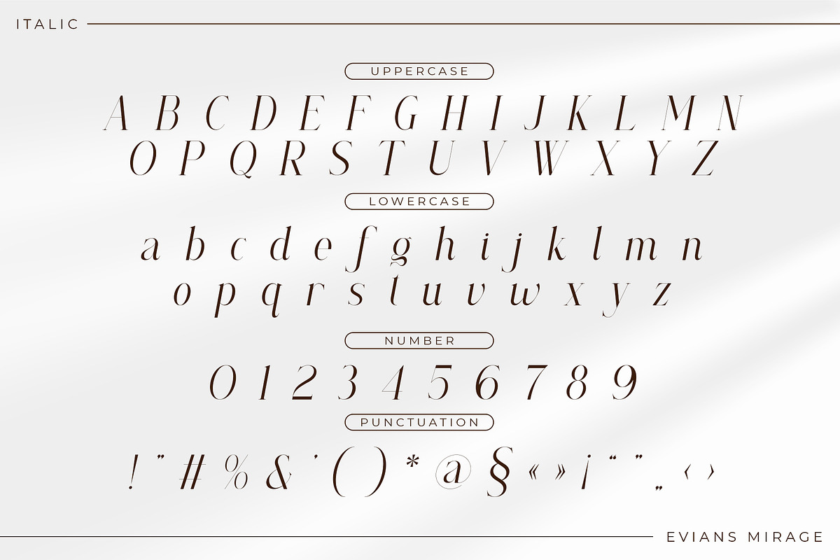 Evians Mirage Serif Font, a Serif Font by Idea Studio (Photo 11 of 14)