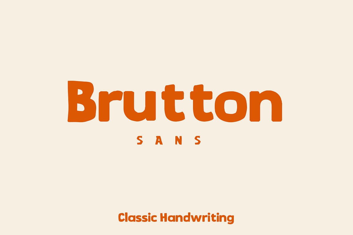 Brutton - Classic Handwriting Font, a Sans Serif Font by AltDesain Studio (Photo 1 of 7)