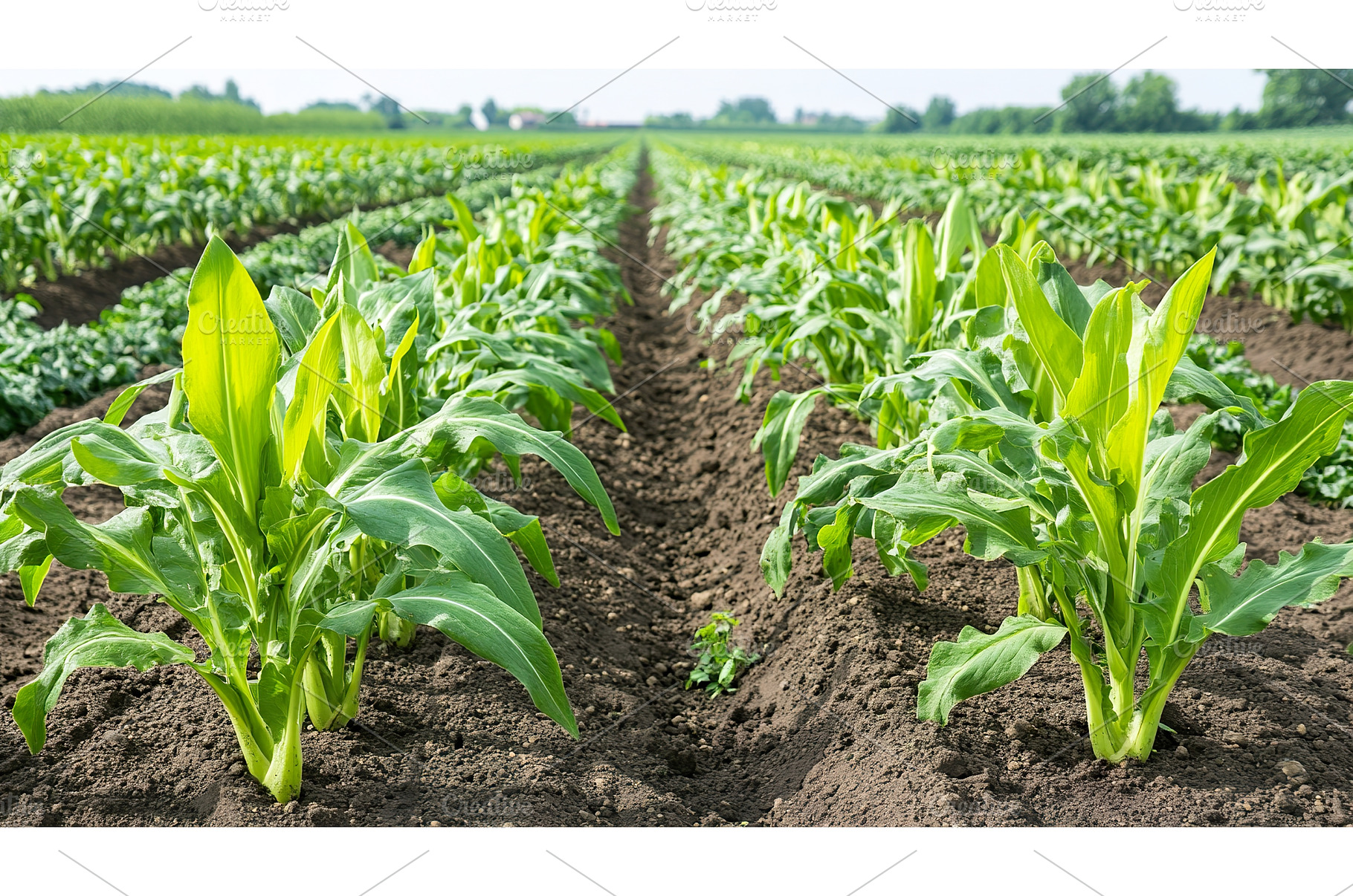 Lush cornfield with bright green, a Nature Photo by Lermont51