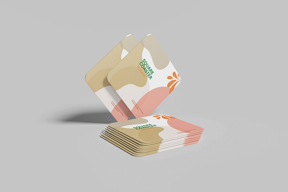 Square Coaster Mockup, a Product Mockup by seulangagraphic (Photo 5 of 5)