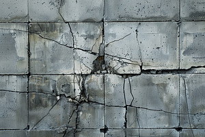 Background of old and cracked cinder block building, a Background Photo by AlyaAnd