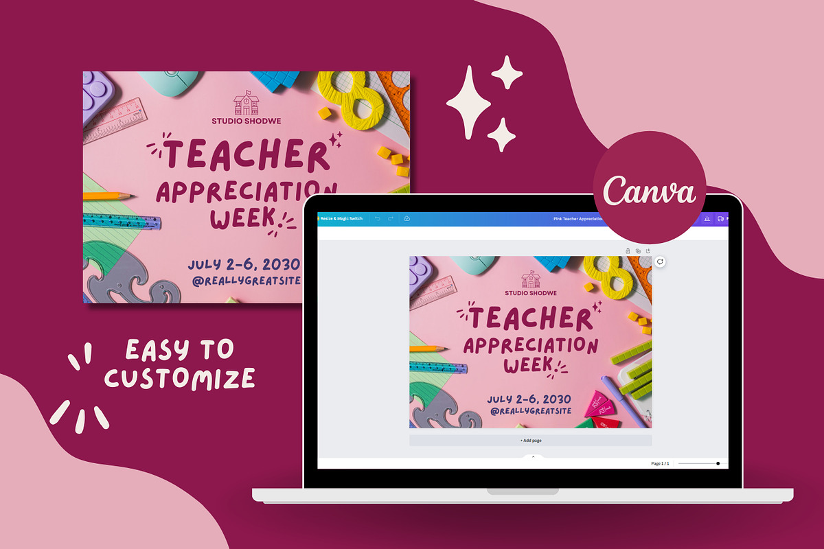 Teacher Appreciation Week, a Design Template by TemplateCastleStore (Photo 2 of 3)