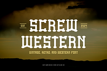 Screw Western Tropical & Retro Font
