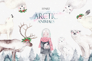 ARCTIC ANIMALS watercolor set PART 1