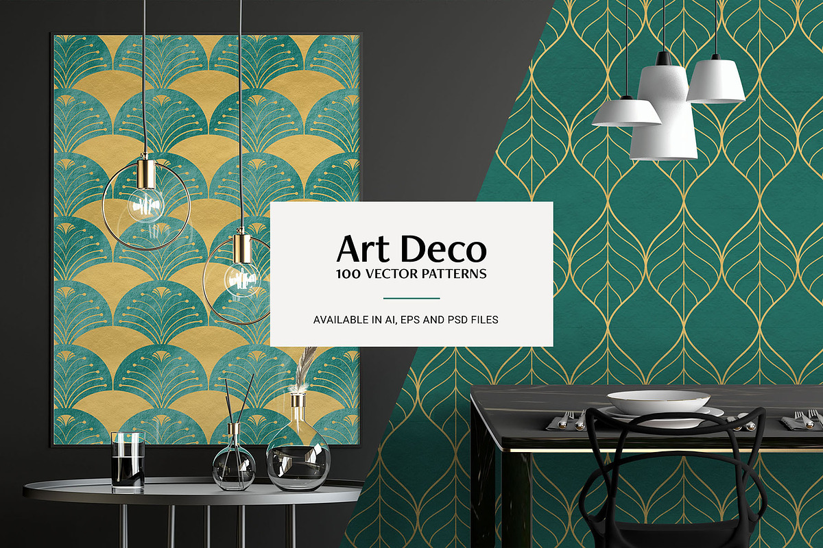 Art Deco Patterns Collection, a Pattern Graphic by DesignerCandies (Photo 5 of 21)
