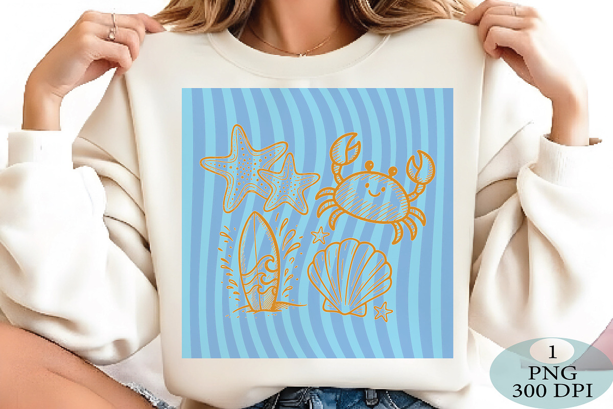 Summer Beach Hand Drawn Doodle PNG, an Illustration by Daily.Designs (Photo 1 of 3)