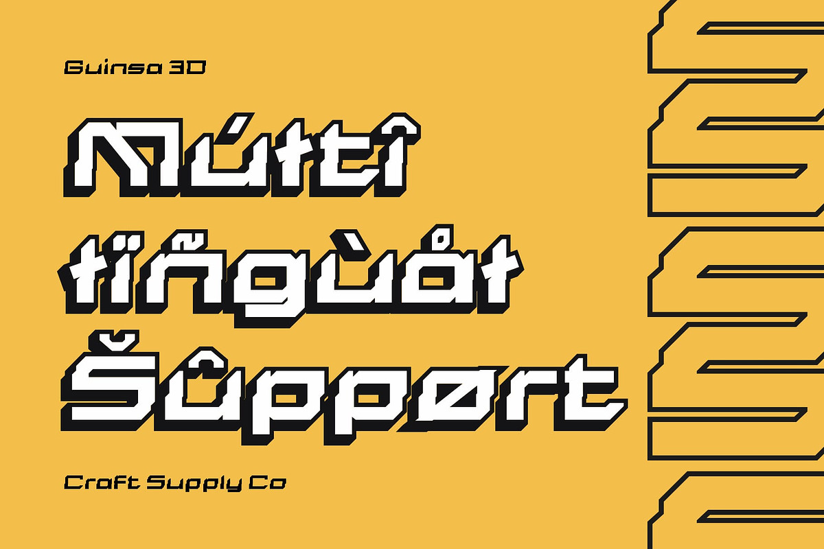 Guinsa 3D, a Sans Serif Font by Craft Supply Co. (Photo 4 of 8)