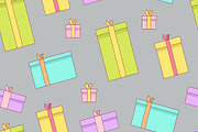 Seamless Patterns Of Gift Boxes, a Background Graphic by Volyk (Thumbnail 4 of 6)