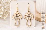 Mushroom Earrings Laser Cut SVG, an Object Graphic by Canvas Craft (Thumbnail 1 of 4)