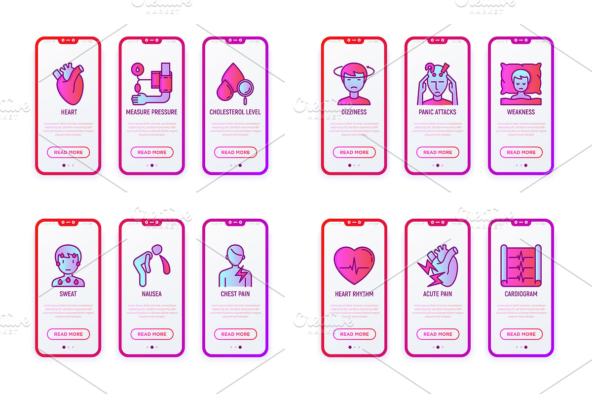 Heart Attack | 16 Thin Line Icons, an Outline Icon by Alex Blogoodf (Photo 9 of 11)