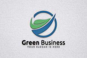 Circle Green Leaf Eco Business Logo, a Branding & Logo Template by jongcreative