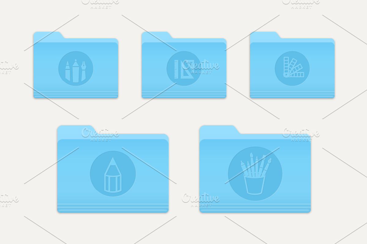 Art and Design Folder Icons Set 2 preview 2
