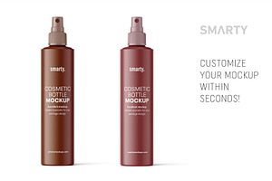 Matte Spray Cosmetic Bottle Mockup