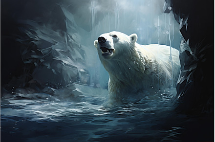 White Polar bear. Generate Ai, an Animal Photo by Ylivdesign