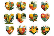Patchwork Valentine’s Day Heart Clip, an Illustration by DreamArtGraphic (Thumbnail 3 of 4)