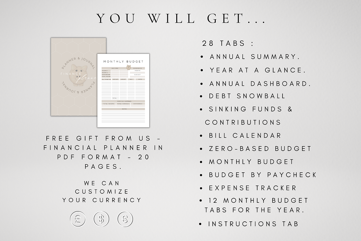 Digital Finance Spreadsheet Bundle, a Templates & Theme by BRANDcontent (Photo 6 of 8)