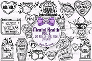 Mental Health - goth png and svg, a Person Illustration by Sonch' s Curiosities (Thumbnail 1 of 4)