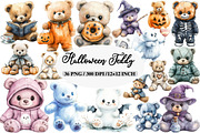 Halloween Teddy Bear Clipart Bundle, an Illustration by Daily.Designs (Thumbnail 1 of 5)