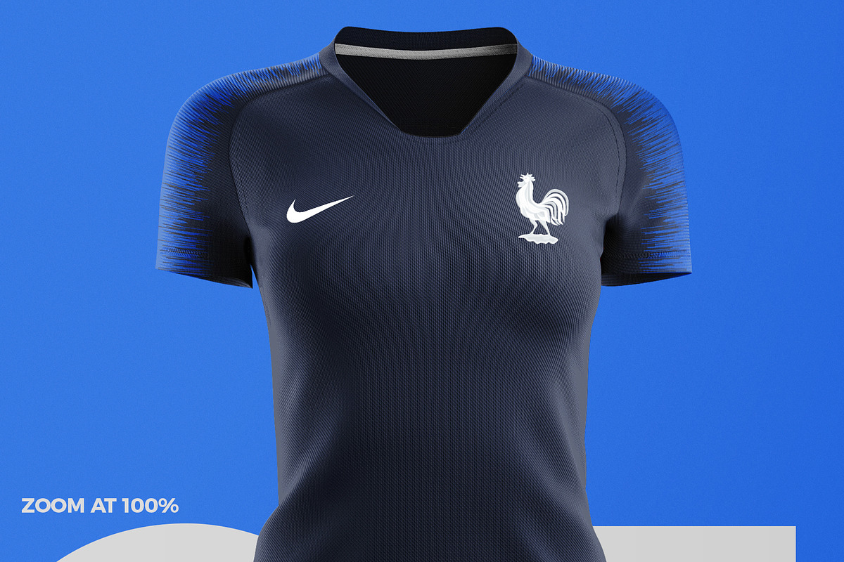 Women's Soccer Kit Mockup - Front, an Apparel Mockup by thedesignshark (Photo 6 of 12)