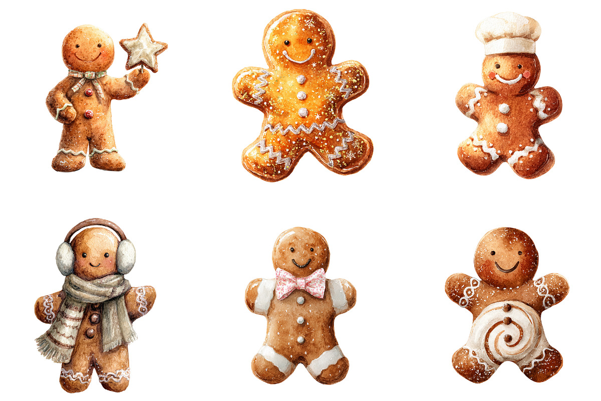 Cute Christmas Gingerbread Man, an Illustration by Design Market (Photo 2 of 3)
