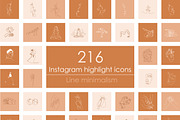 216 Instagram Highlight Covers, a Social Media Template by velychko.ua (Thumbnail 1 of 5)
