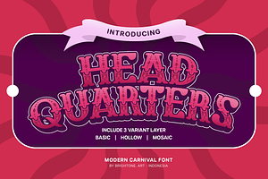 Headquarters - Slab Carnival Font