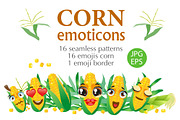 Corn emoticons, a Decorative Illustration by Watercolor fantasy (Thumbnail 1 of 5)