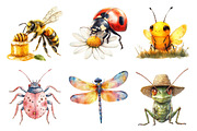 Cute Bugs Clipart Set, an Illustration by Daily.Designs (Thumbnail 4 of 5)