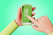 Smartphone Mockup - 3D Hand Cartoon, an iPhone Mockup by Runend (Thumbnail 6 of 6)