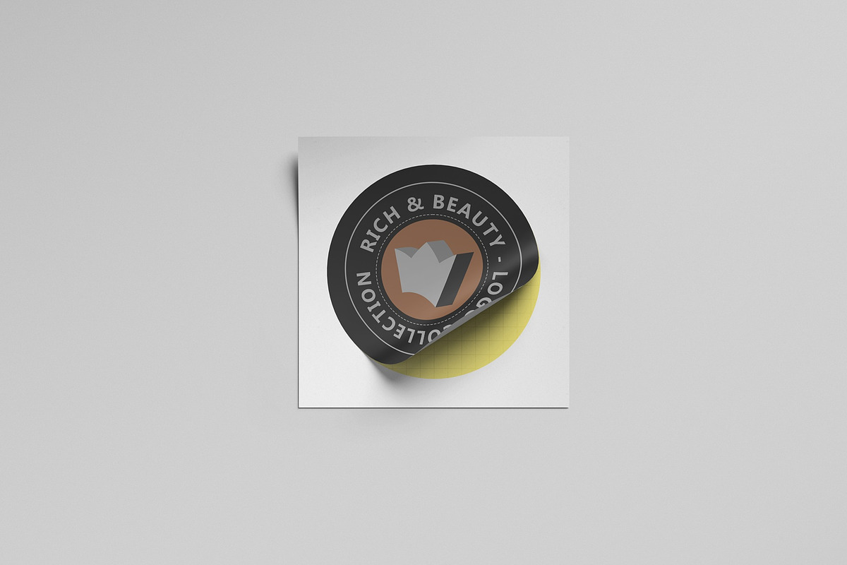 Rounded Sticker Mockup, a Packaging Mockup by Tahtagraphic (Photo 3 of 6)
