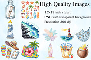 Coastal Summer Sublimation Clipart, an Illustration by Craft Nest (Thumbnail 2 of 6)